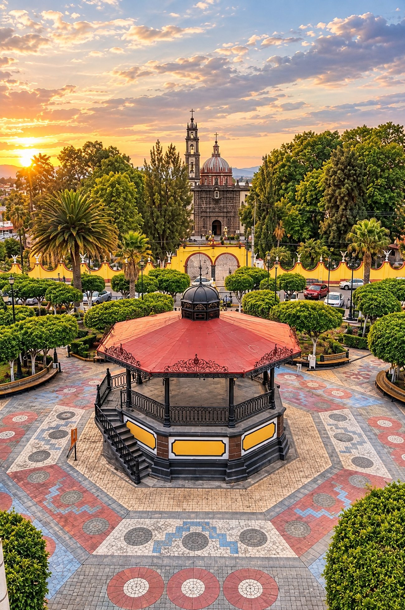 Kiosko de la plaza de Tultepec